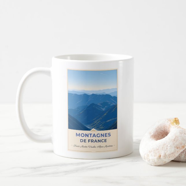 Alpine Valleys of the French Alps Kaffemugg (Med munk)