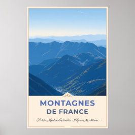 Alpine Valleys of the French Alps Poster