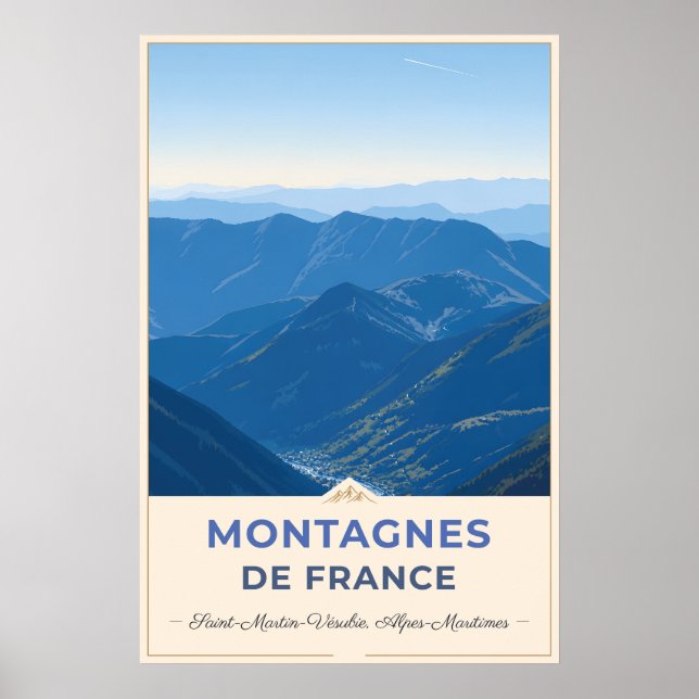 Alpine Valleys of the French Alps Poster (Framsidan)