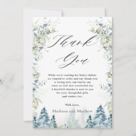 Alpine Winter Wonderland Baby Shower Birthday  Tack Kort