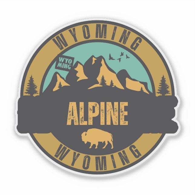 Alpine, Wyoming Klistermärken (Framsida)
