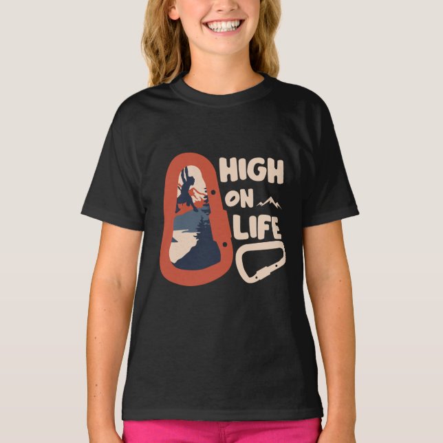 Alpinism Mountaintainering High On Life T Shirt (Framsida)
