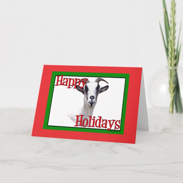 Alpint Goat Helgdag jul Helgkort (Framsida)