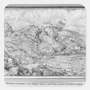 Alpint landskap, 1553 fyrkantigt klistermärke