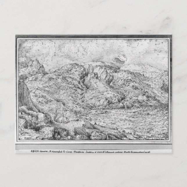 Alpint landskap, 1553 vykort (Framsida)