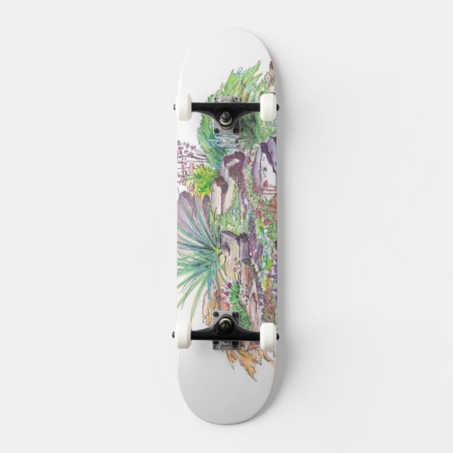 Alpint landskap för trädgård skateboard bräda 20,5 cm (Framsida)