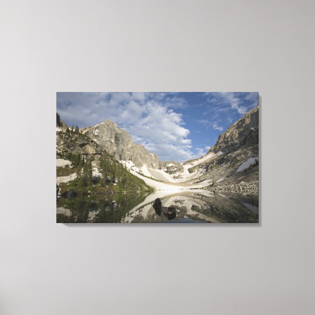Alpint och glaciärt horn i Teton-området Canvastryck (Framsida)