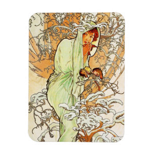 Alpohnse Mucha Winter Magnet