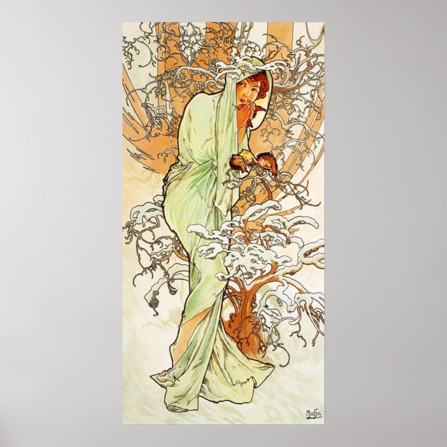 Alpohnse Mucha Winter Poster (Framsidan)