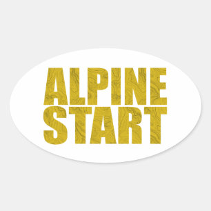 Alpreadstart (Topo) Ovalt Klistermärke