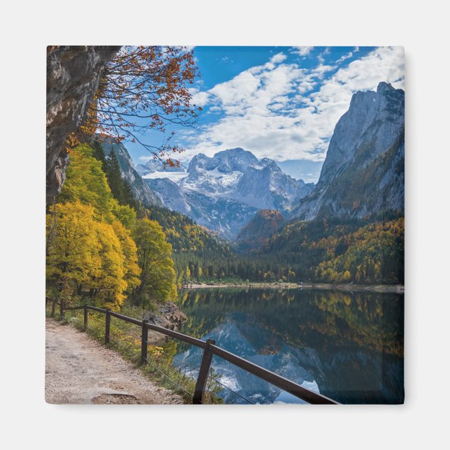 Alpregionen Sjö Gosauseen Sjö Österrike Magnet (Framsidan)