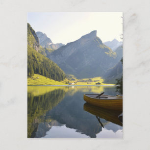 Alpregionen Sjö i Schweiz Vykort