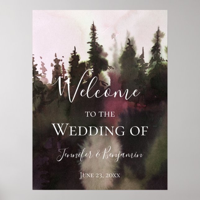 Alpregionen Välkommen till Bröllop | Poster (Framsidan)