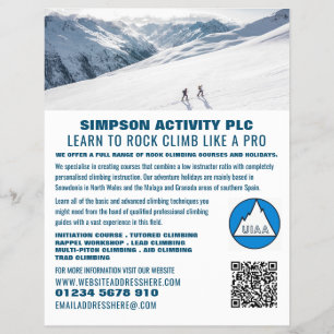 Alpregionerna, höjdhöjnings- och klättervallar reklamblad