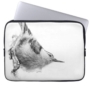 Alprelegans: Vit Nattatch Bird Laptop Fodral