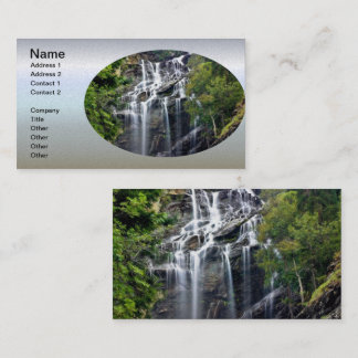 Alps Mountain Top Waterfall Visitkort