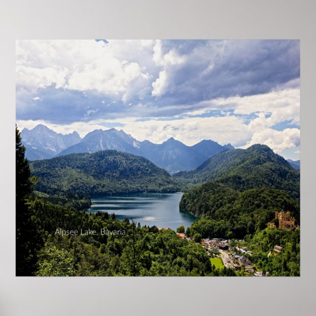 Alpsee sjö, Bayern, Tyskland Poster (Framsidan)