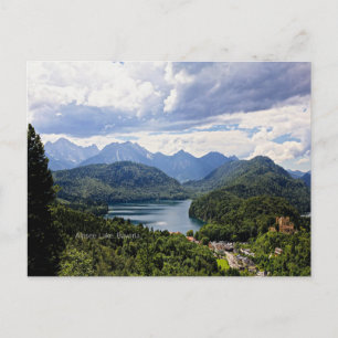 Alpsee Sjö, Bayern, Tyskland Vykort