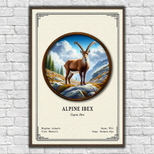 Alpstenbock Zoologi Serie Poster