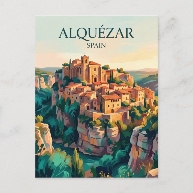 Alquézar Spanien Vykort (Framsida)