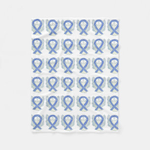 ALS Angel Awareness Ribbon Soft Blankets Fleecefilt