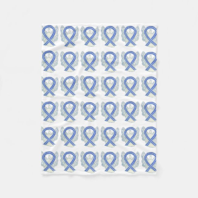 ALS Angel Awareness Ribbon Soft Blankets Fleecefilt (Framsidan)