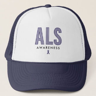 ALS Awareness Blue Ribbon Keps