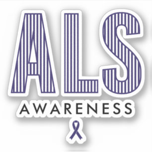 ALS Awareness Blue Ribbon Klistermärken