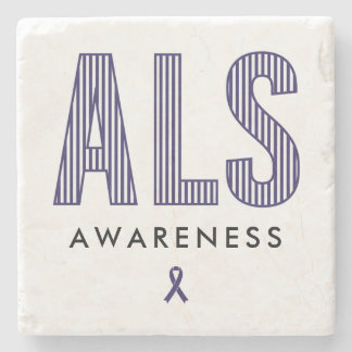 ALS Awareness Blue Ribbon Stenunderlägg