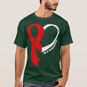 ALS Awareness Hpeople Kärlek Heart Ribbon Lycklig T Shirt