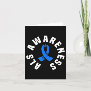 Als Awareness Pocket Bära Blue Ribbon Als Disease Kort