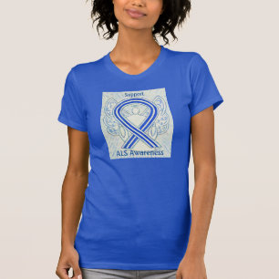 ALS Awareness Ribbon Angel Anpassningsbar Art Shir T-shirt