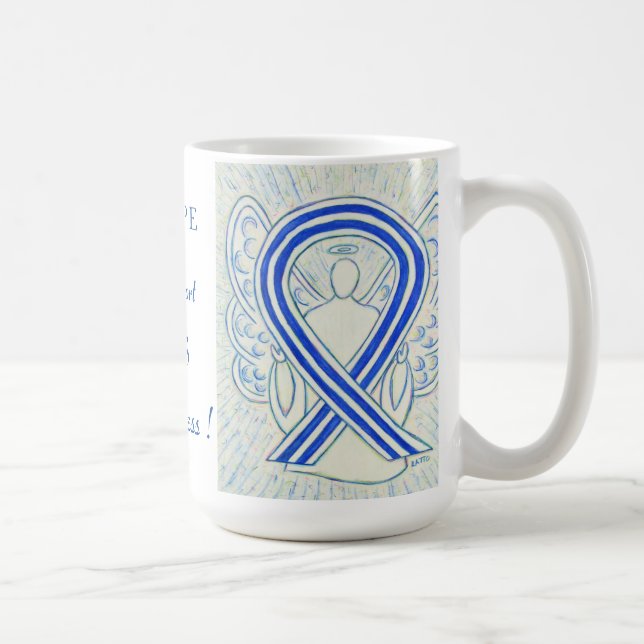 ALS Awareness Ribbon Angel Anpassningsbar Mugg (Höger)