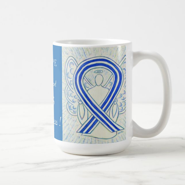 ALS Awareness Ribbon Angel Anpassningsbar Mugg (Höger)