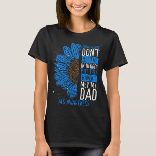 ALS Awareness Ribbon Pappa ALS Warrior T Shirt