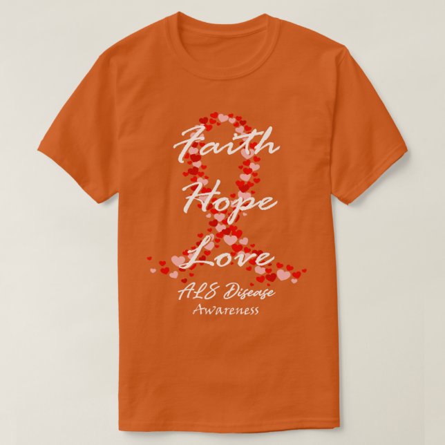 ALS Disease Awareness Hoith Kärlek Hope for A C T Shirt (Design framsida)