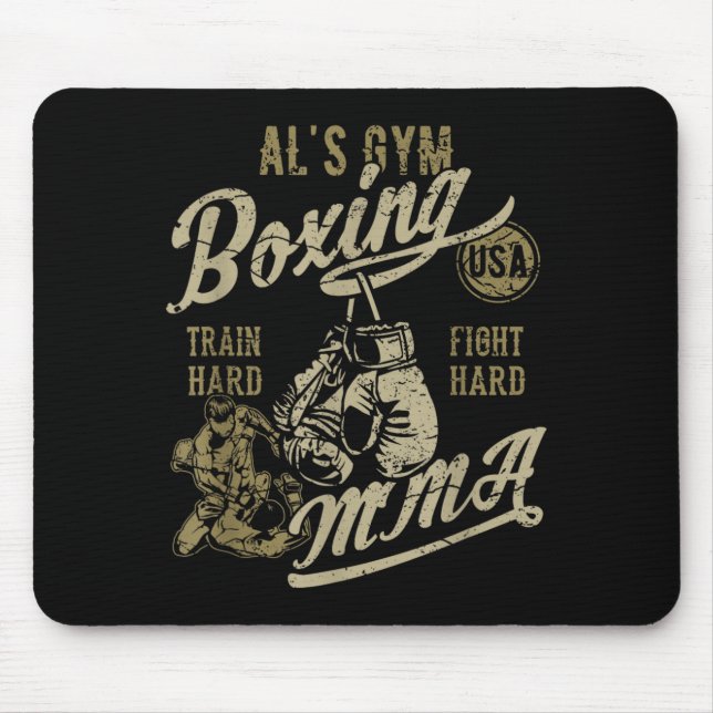 ALs Gym Boxning MMA Retrodesign för namnet Al Musmatta (Framsidan)