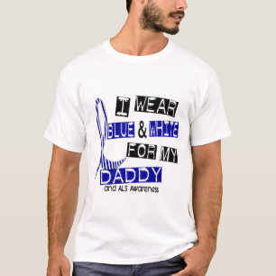 ALS ha på sig jag blått och vit för min pappa 3 Tröja