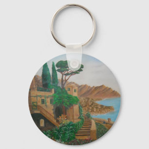 Als medelhavs- kustenkeychain nyckelring