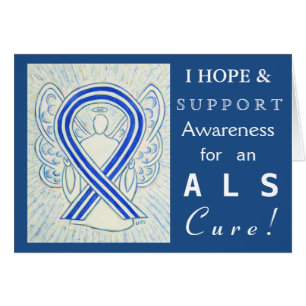 ALS-medvetande Ribbon Angel Art Hope Greeting Card Hälsningskort