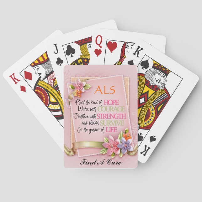 ALS-medvetandegrad Deck #2 Standardspelkort Spel Kort (Baksidan)