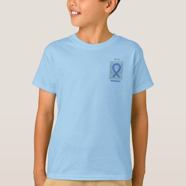 ALS-medvetanderibba ängel specialdesignad t-shirt (Framsida)