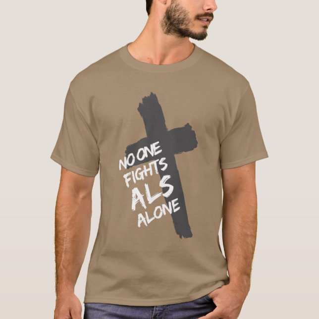 ALS-medvetenhet visar tro kärlek stöd för hängiven T Shirt (Framsida)
