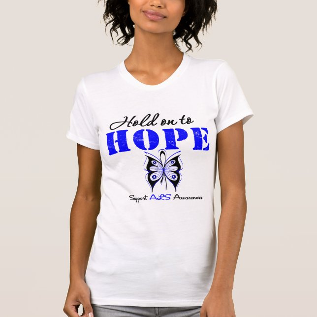Als-medvetenhetHÅLL PÅ som HOPPAS T-shirt (Framsida)