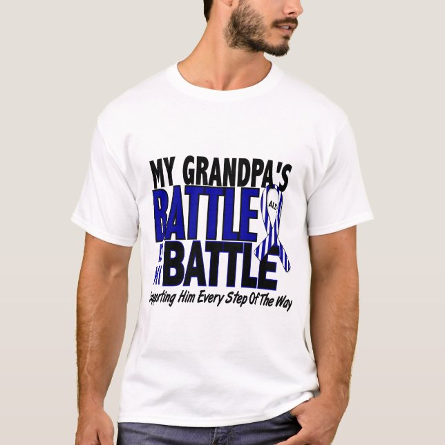 ALS min strid för 1 morfar T-shirt (Framsida)