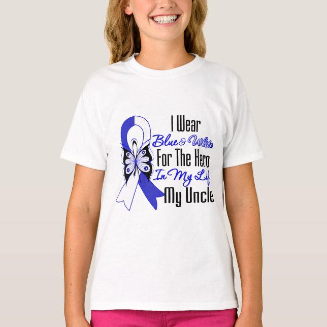 ALS Ribbon Hero i mitt liv Min farbror T Shirt (Framsida)