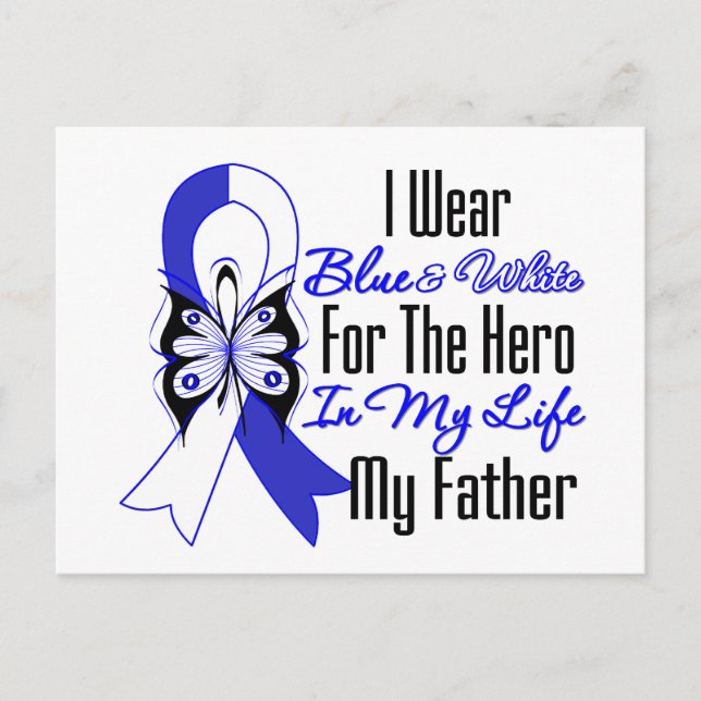 ALS Ribbon Hero i mitt liv Mitt Far Vykort (Framsida)