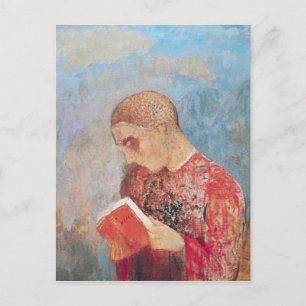 Alsace eller, Munk Reading, c.1914 Vykort