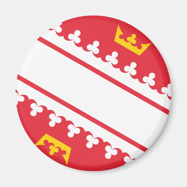 Alsace flagga Magnet (Framsidan)