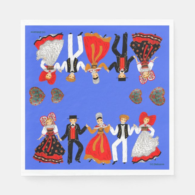 Alsace, France Pappersservett (Framsidan)